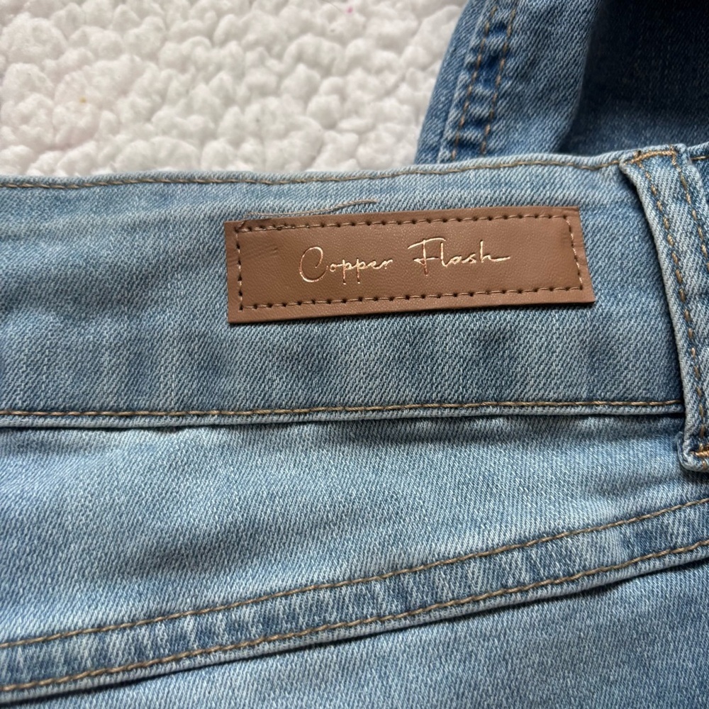 NWT Copper Flash plus size Light Blue Women's Ankle Jeans 20W - Picture 7 of 9
